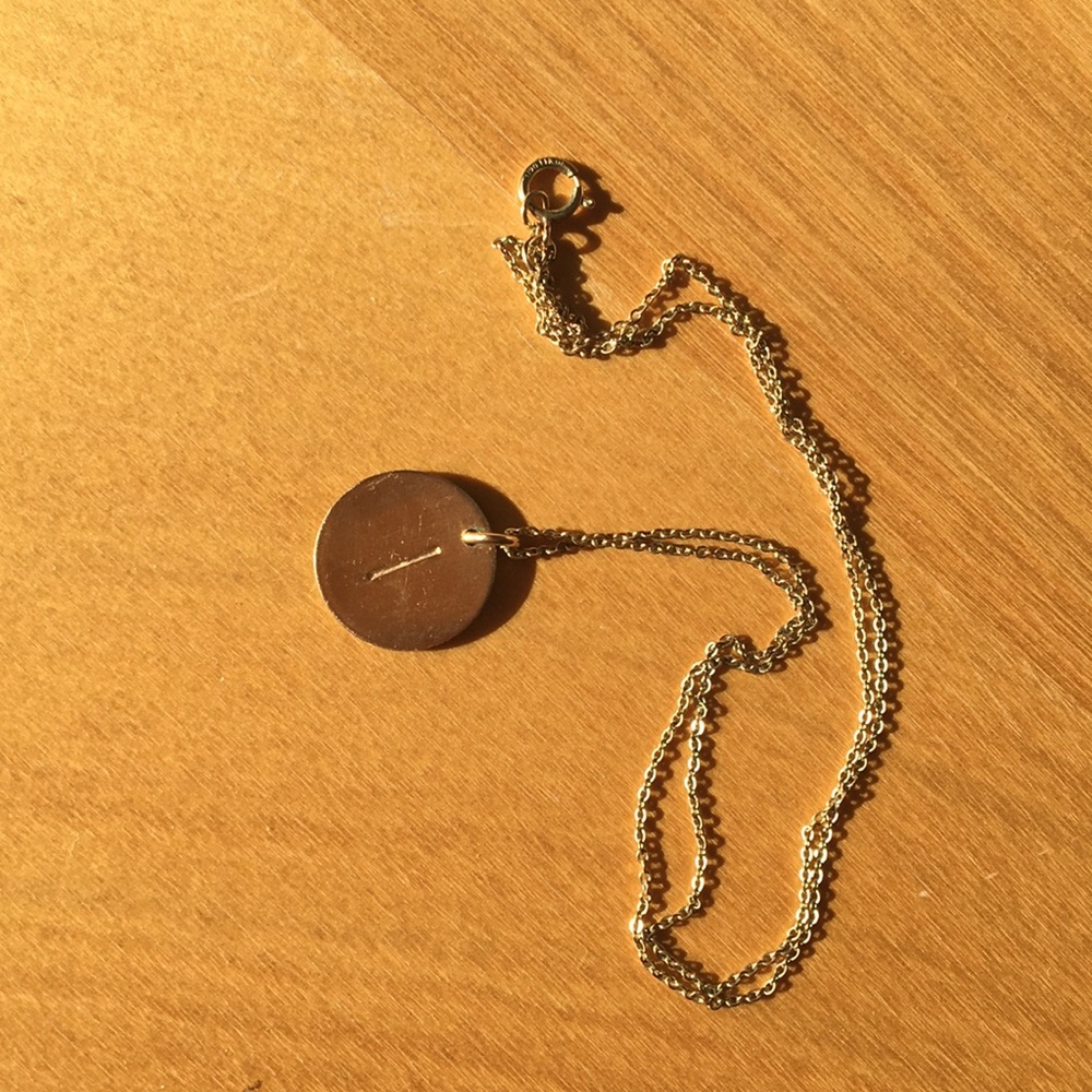 14k Yellow Gold Chain with a Gold-Plated Pendant
